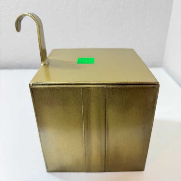 NWT BALLARD DESIGNS Gift Box Stocking Hanger Gold Metal Bow Box RARE RETIRED! - Picture 9 of 13